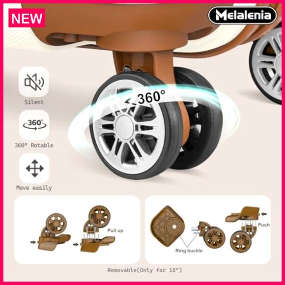 7-Piece Hard Shell Luggage Set with Spinner Wheels, TSA Lock, Expandable Duffel - Picture 5 of 7